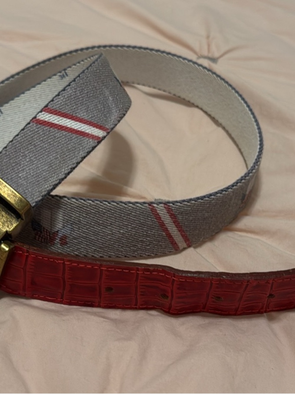 Custom Doc Murphy 9/11 memorial belt with heavy brass buckle w/alligator strap